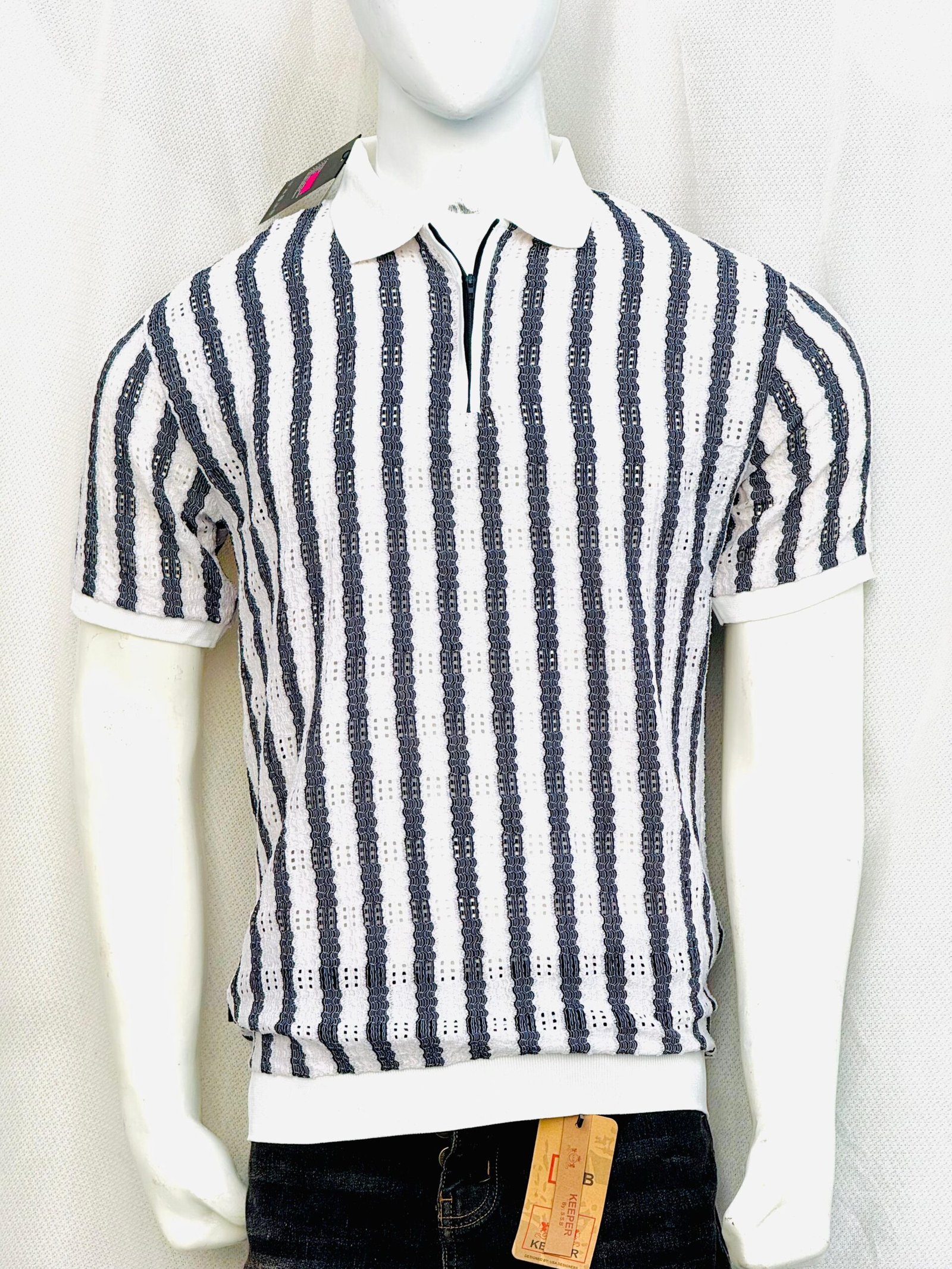 Men’s Premium Striped Polo T-Shirt - Image 2